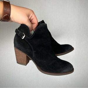 Sam Edelman | Black Suede Bootie Heels 6.5 Marie Ankle‎